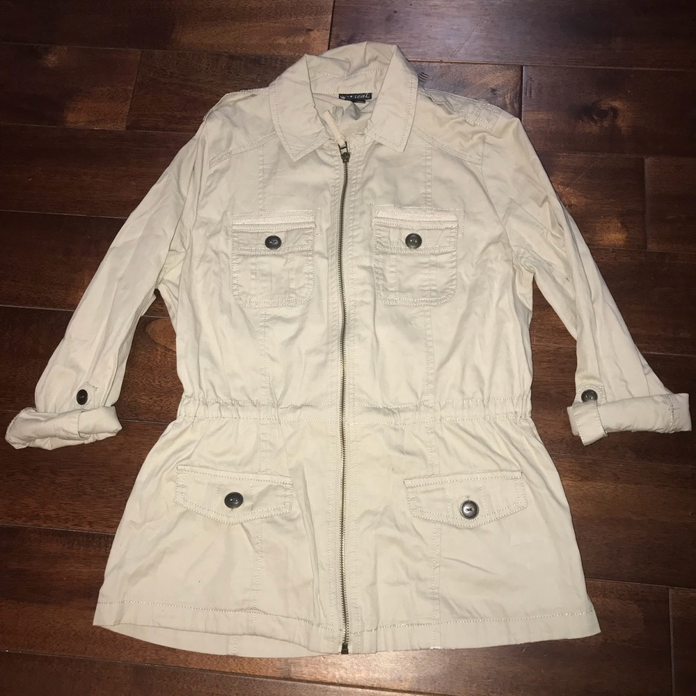 Beige trench coat